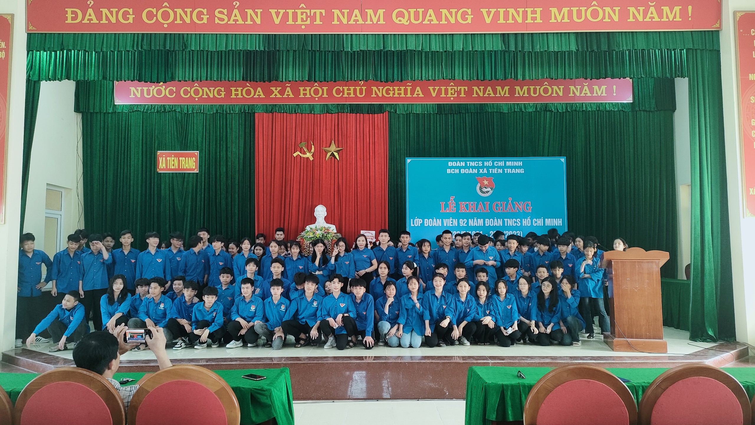  Đoàn xã Tiên Trang tổ chức khai giảng lớp đoàn viên 